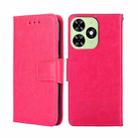 For Tecno Spark Go 2024 Crystal Texture Leather Phone Case(Rose Red) - 1