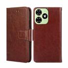 For Tecno Spark Go 2024 Crystal Texture Leather Phone Case(Brown) - 1