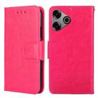 For Tecno Pova 6 Pro 5G Crystal Texture Leather Phone Case(Rose Red) - 1