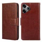 For Tecno Pova 6 Pro 5G Crystal Texture Leather Phone Case(Brown) - 1