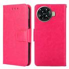 For Tecno Spark 20 Pro+ 4G Crystal Texture Leather Phone Case(Rose Red) - 1