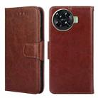 For Tecno Spark 20 Pro+ 4G Crystal Texture Leather Phone Case(Brown) - 1