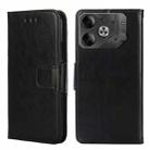 For Tecno Pova 6 5G Crystal Texture Leather Phone Case(Black) - 1