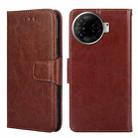 For Tecno Camon 30 Pro 5G Crystal Texture Leather Phone Case(Brown) - 1