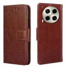 For Tecno Camon 30 Crystal Texture Leather Phone Case(Brown) - 1