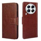 For Tecno Camon 30 Premier 5G Crystal Texture Leather Phone Case(Brown) - 1