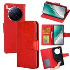 For Tecno Camon 40 Premier 5G Crystal Texture Leather Phone Case(Red) - 1