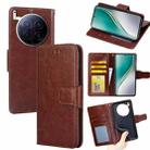 For Tecno Camon 40 Premier 5G Crystal Texture Leather Phone Case(Brown) - 1