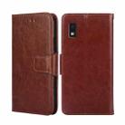 For Sharp Aqous Wish 3 Crystal Texture Leather Phone Case(Brown) - 1