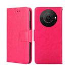 For Sharp Aquos R8 Pro SH-51D Crystal Texture Leather Phone Case(Rose Red) - 1