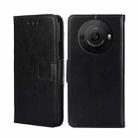 For Sharp Aquos R8 Pro SH-51D Crystal Texture Leather Phone Case(Black) - 1