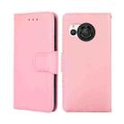 For Sharp Aquos R8 SH-52D Crystal Texture Leather Phone Case(Pink) - 1