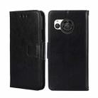 For Sharp Aquos R8 SH-52D Crystal Texture Leather Phone Case(Black) - 1