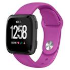For Fitbit Versa 2 / Fitbit Versa / Fitbit Versa Lite Solid Color Silicone Watch Band, Size:L(Dazzling Purple) - 1