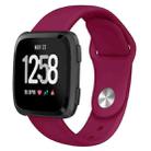 For Fitbit Versa 2 / Fitbit Versa / Fitbit Versa Lite Solid Color Silicone Watch Band, Size:L(Wine Red) - 1