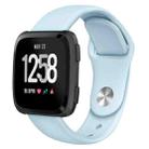 For Fitbit Versa 2 / Fitbit Versa / Fitbit Versa Lite Solid Color Silicone Watch Band, Size:L(Baby Blue) - 1