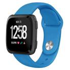 For Fitbit Versa 2 / Fitbit Versa / Fitbit Versa Lite Solid Color Silicone Watch Band, Size:L(Brilliant Blue) - 1