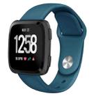 For Fitbit Versa 2 / Fitbit Versa / Fitbit Versa Lite Solid Color Silicone Watch Band, Size:L(Rock cyan) - 1