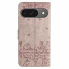 For Google Pixel 9 / 9 Pro Cat Embossing Pattern Leather Phone Case with Lanyard(Grey) - 3