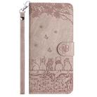 For Google Pixel 9a Cat Embossing Pattern Leather Phone Case with Lanyard(Grey) - 2