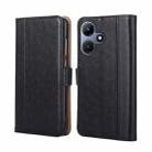For Infinix Hot 30i 4G Ostrich Texture Horizontal Flip Leather Phone Case(Black) - 1