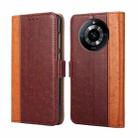 For Realme 11 5G Ostrich Texture Horizontal Flip Leather Phone Case(Brown) - 1