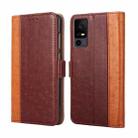 For TCL 40 XE 5G / 40X 5G T601D Ostrich Texture Horizontal Flip Leather Phone Case(Brown) - 1