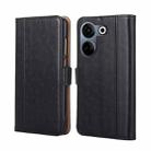 For Tecno Camon 20 Pro 4G Ostrich Texture Horizontal Flip Leather Phone Case(Black) - 1