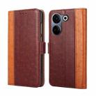 For Tecno Camon 20 Pro 4G Ostrich Texture Horizontal Flip Leather Phone Case(Brown) - 1