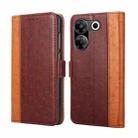 For Tecno Camon 20 Pro 5G Ostrich Texture Horizontal Flip Leather Phone Case(Brown) - 1