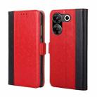 For Tecno Camon 20 Pro 5G Ostrich Texture Horizontal Flip Leather Phone Case(Red) - 1