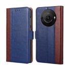 For Sharp Aquos R8 Pro SH-51D Ostrich Texture Horizontal Flip Leather Phone Case(Blue) - 1