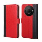 For Sharp Aquos R8 Pro SH-51D Ostrich Texture Horizontal Flip Leather Phone Case(Red) - 1