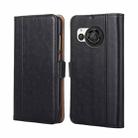 For Sharp Aquos R8 SH-52D Ostrich Texture Horizontal Flip Leather Phone Case(Black) - 1