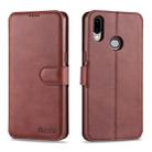 For Samsung Galaxy A10s AZNS Calf Texture Horizontal Flip Leather Case, with Holder & Card Slots & Wallet & Photo Frame(Brown) - 1