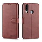 For Samsung Galaxy A20s AZNS Calf Texture Horizontal Flip Leather Case, with Holder & Card Slots & Wallet & Photo Frame(Brown) - 1
