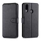 For Samsung Galaxy A20s AZNS Calf Texture Horizontal Flip Leather Case, with Holder & Card Slots & Wallet & Photo Frame(Black) - 1