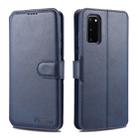 For Samsung Galaxy S20 Plus AZNS Calf Texture Horizontal Flip Leather Case, with Holder & Card Slots & Wallet & Photo Frame(Blue) - 1