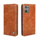 For Blackview Oscal C30 Non-Magnetic Retro Texture Leather Phone Case(Brown) - 1