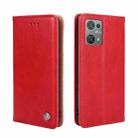 For Blackview Oscal C30 Non-Magnetic Retro Texture Leather Phone Case(Red) - 1