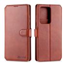 For Samsung Galaxy S20 Ultra AZNS Calf Texture Horizontal Flip Leather Case, with Holder & Card Slots & Wallet & Photo Frame(Brown) - 1