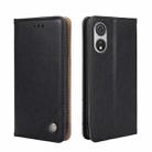 For CUBOT P60 Non-Magnetic Retro Texture Leather Phone Case(Black) - 1