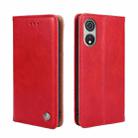For CUBOT P60 Non-Magnetic Retro Texture Leather Phone Case(Red) - 1