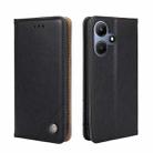 For Infinix Hot 30i 4G Non-Magnetic Retro Texture Leather Phone Case(Black) - 1