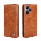 For Infinix Hot 30i 4G Non-Magnetic Retro Texture Leather Phone Case(Brown) - 1