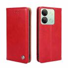 For Infinix Smart 7 HD Non-Magnetic Retro Texture Leather Phone Case(Red) - 1