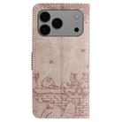 For iPhone 17 Pro Cat Embossing Pattern Leather Phone Case with Lanyard(Grey) - 3