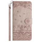 For iPhone 17 Cat Embossing Pattern Leather Phone Case with Lanyard(Grey) - 2