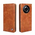 For Realme 11 5G Non-Magnetic Retro Texture Leather Phone Case(Brown) - 1