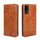 For TCL 40 XE 5G / 40X 5G T601D Non-Magnetic Retro Texture Leather Phone Case(Brown) - 1